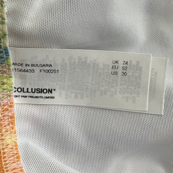 New COLLUSION (ASOS) High Thigh Bikini Bottom Floral Print Women’s SIZE 20 - Picture 5 of 9